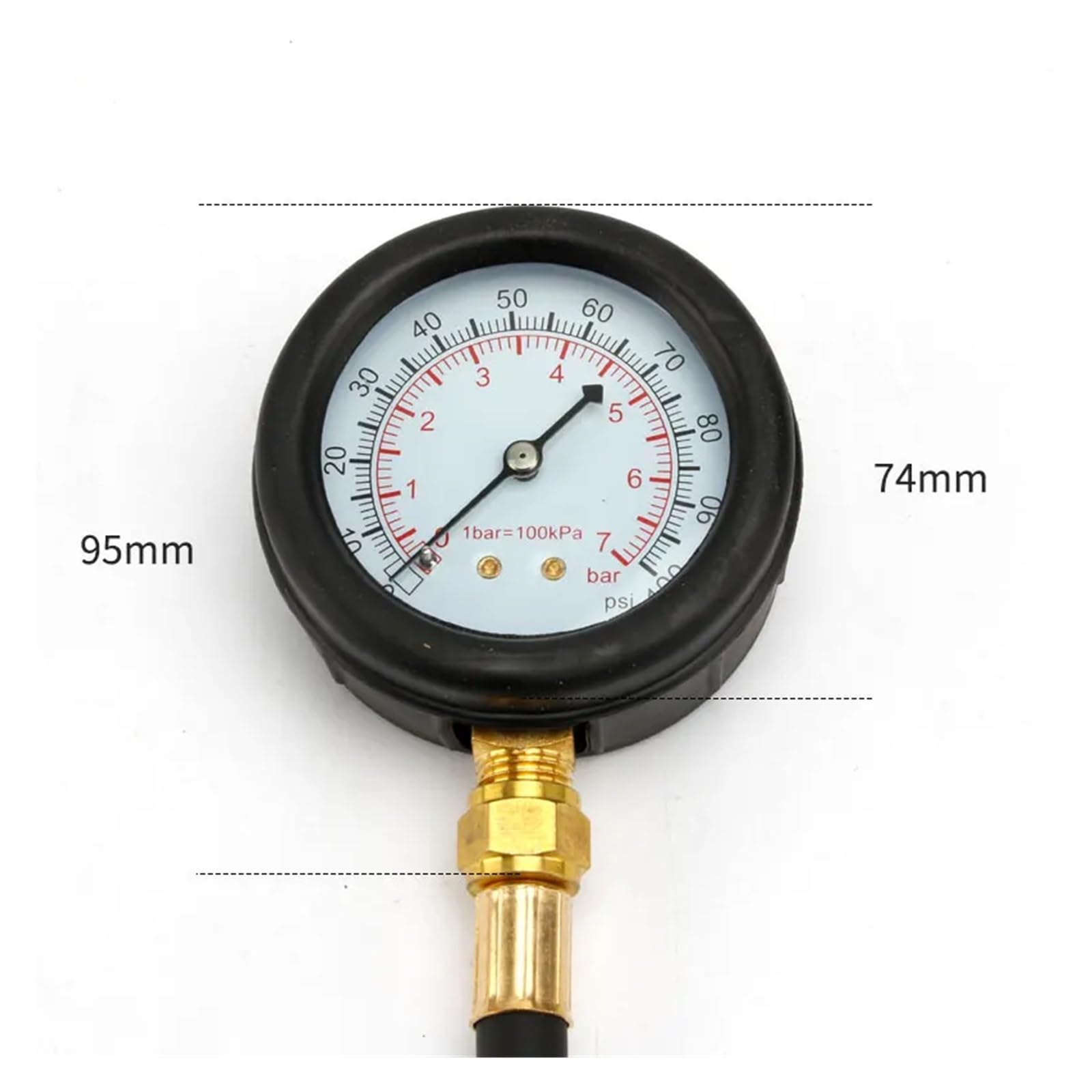 Manometro Pressione Acqua, 9 Pezzi Strumento di Test a Pressione del manometro del Carburante automobilistico 0-100psi rilevatore di Strumenti diagnostici for Auto per Aria Acqua Olio Gas