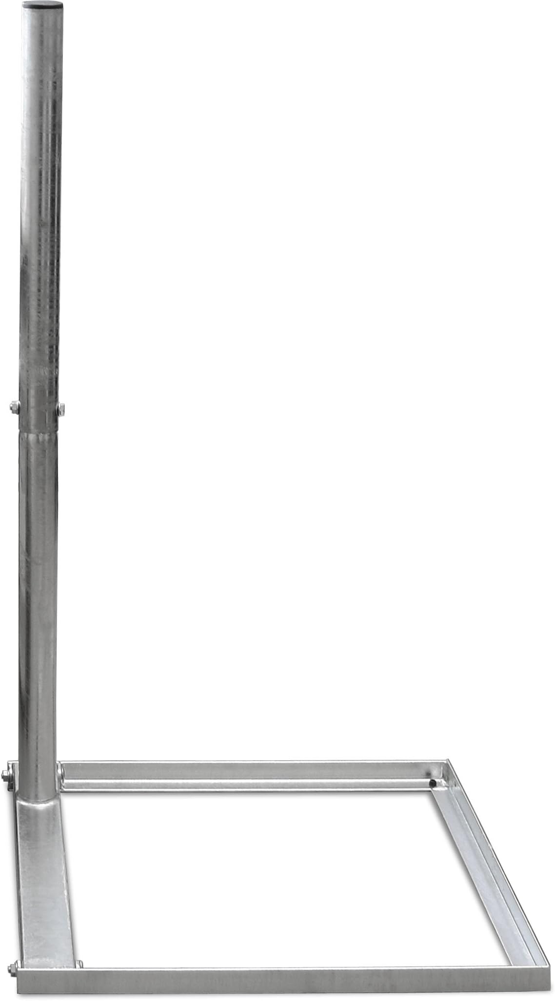 Satix SBAF00300 balcony terrace patio ground stand pole base mount for satellite dish or aerial galvanized steel