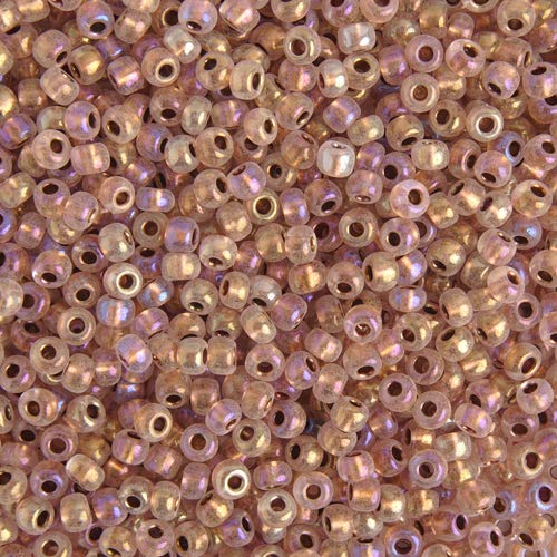 Czech Glass Seed Bead/Pony Bead 6/0 Light Pink AB Dyed SOLGEL - 500g Bulk Bag by Preciosa (Jablonex)