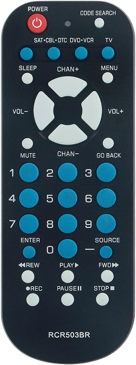 RCR503BZ RCR503BR RCR503BE Replacemrnt Remote Control Fit for RCA TV VCR DVD Satellite Receiver Cable Box Digital TV Converter