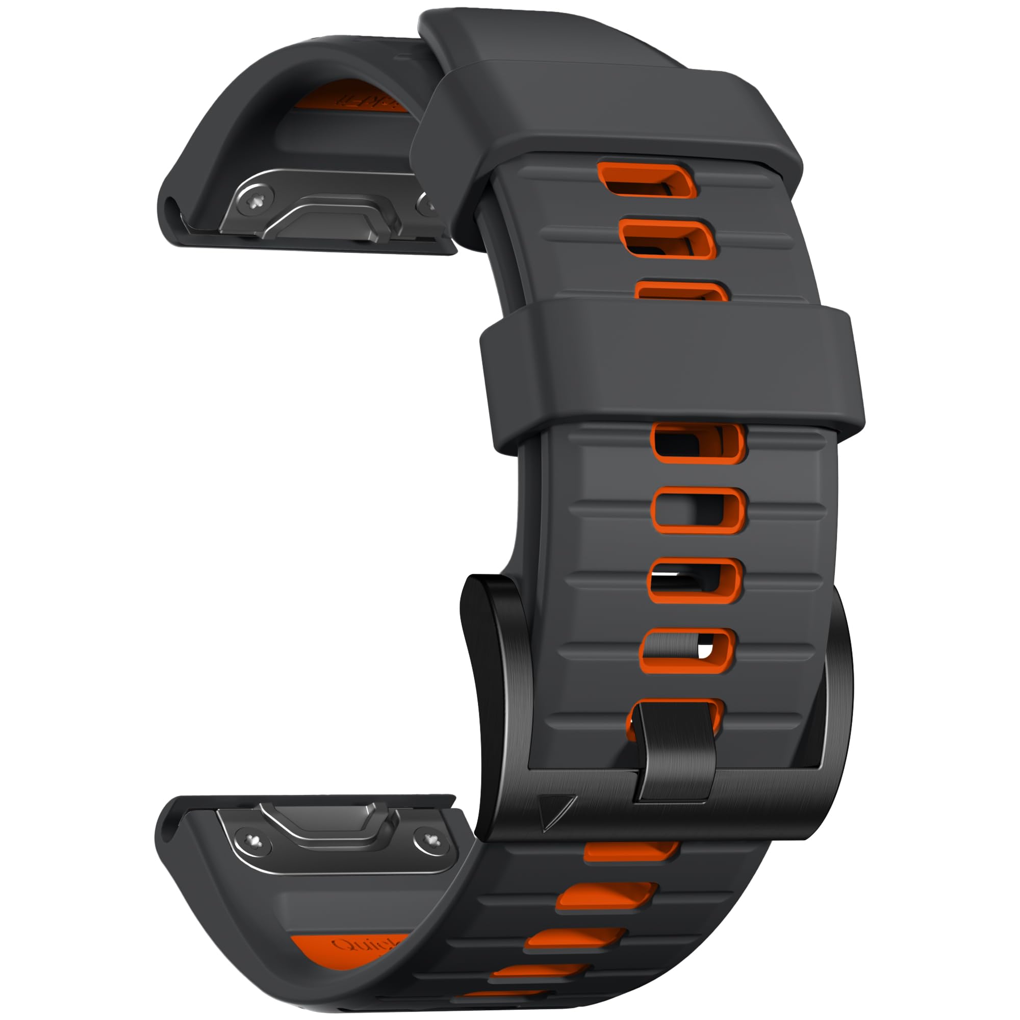 Epova QuickFit Compatible with Garmin Fenix 8 51mm Strap/Fenix 7X/7X Pro/Fenix 6X/6X Pro/Fenix 5X/5X Plus/Fenix 3/3HR - 26mm Silicone Sport Strap for Garmin Enduro/Tactix/Epix 2 51mm, CarbonOrange