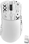Attack Shark R1 Wireless Gaming Mouse,Tri-Mode Connection (2.4G/Wired/BT5.2),55g Lightweight Design,18K DPI Optical Sensor,HUYU 20 Million Key Life,Ergonomic Design,for PC/Laptop/Win/Mac(White)