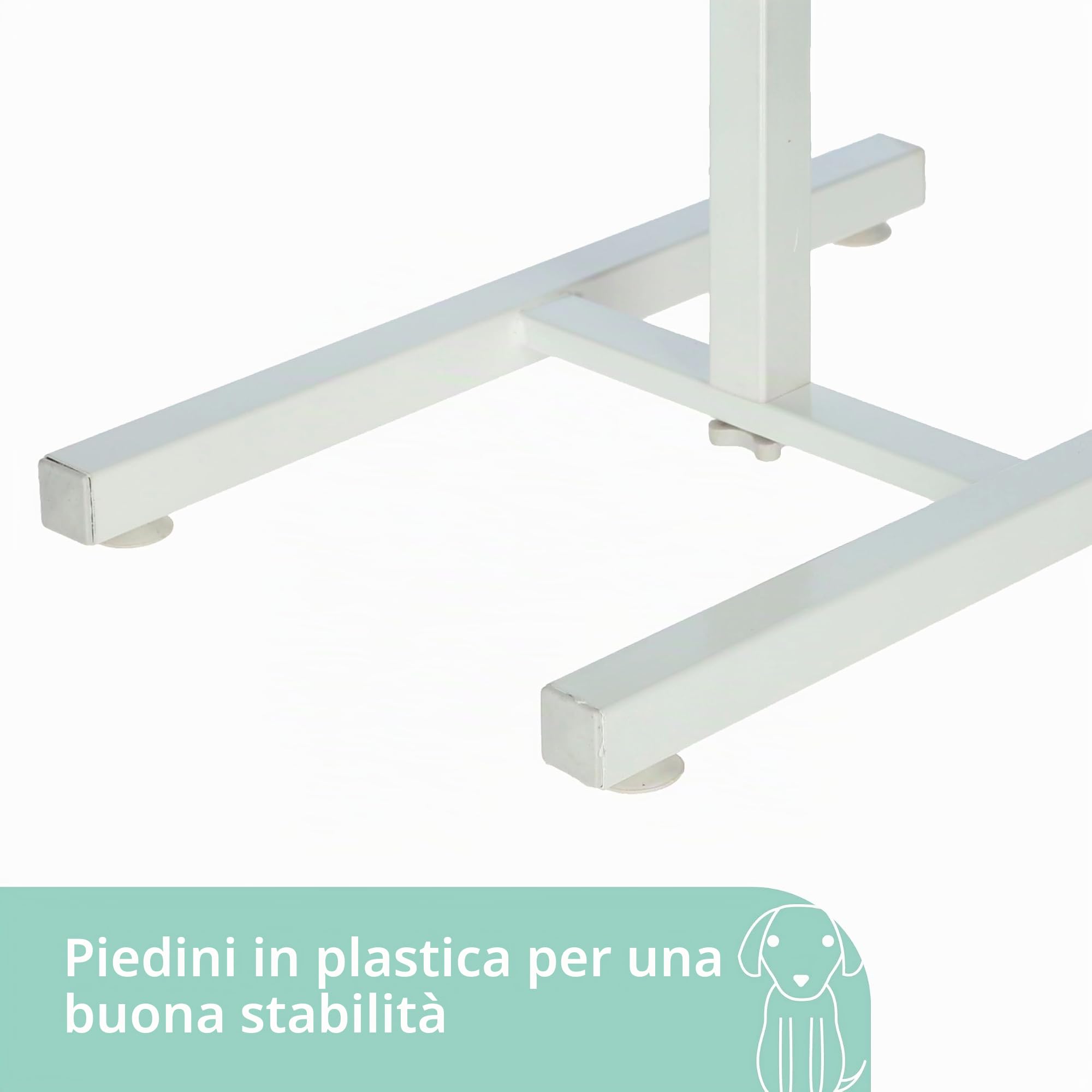 Kerbl Food Bar, ciotola per l'alimentazione del cane, regolabile in altezza, ciotole in acciaio inox, 1800 ml, 2800 ml