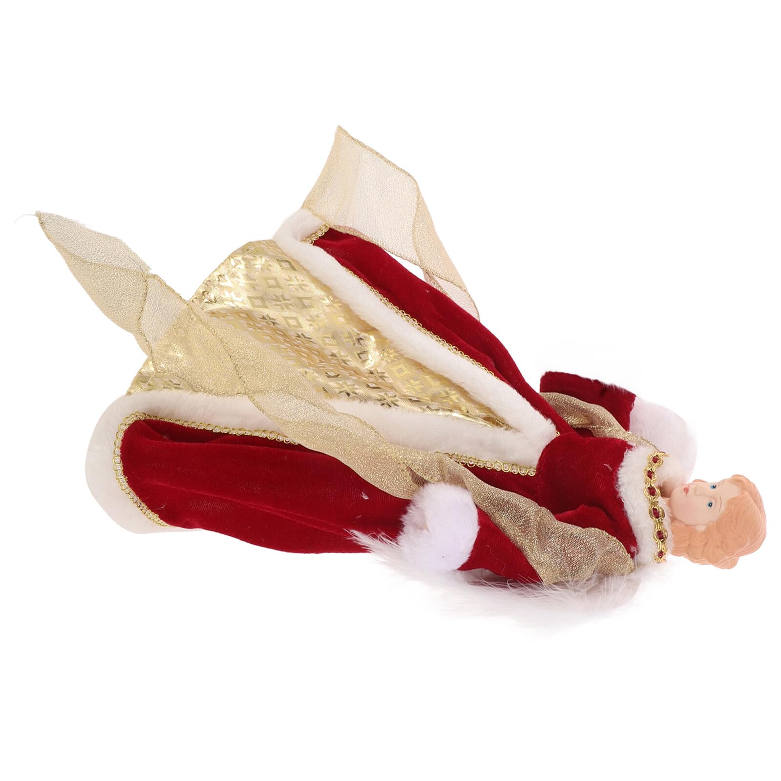 Homoyoyo Estrella Copa del Árbol de Navidad Ángel Decorativo Alas Figura de Ángel Pequeña para Decoración de Árbol Adorno Navideño para Mesa o Fiesta