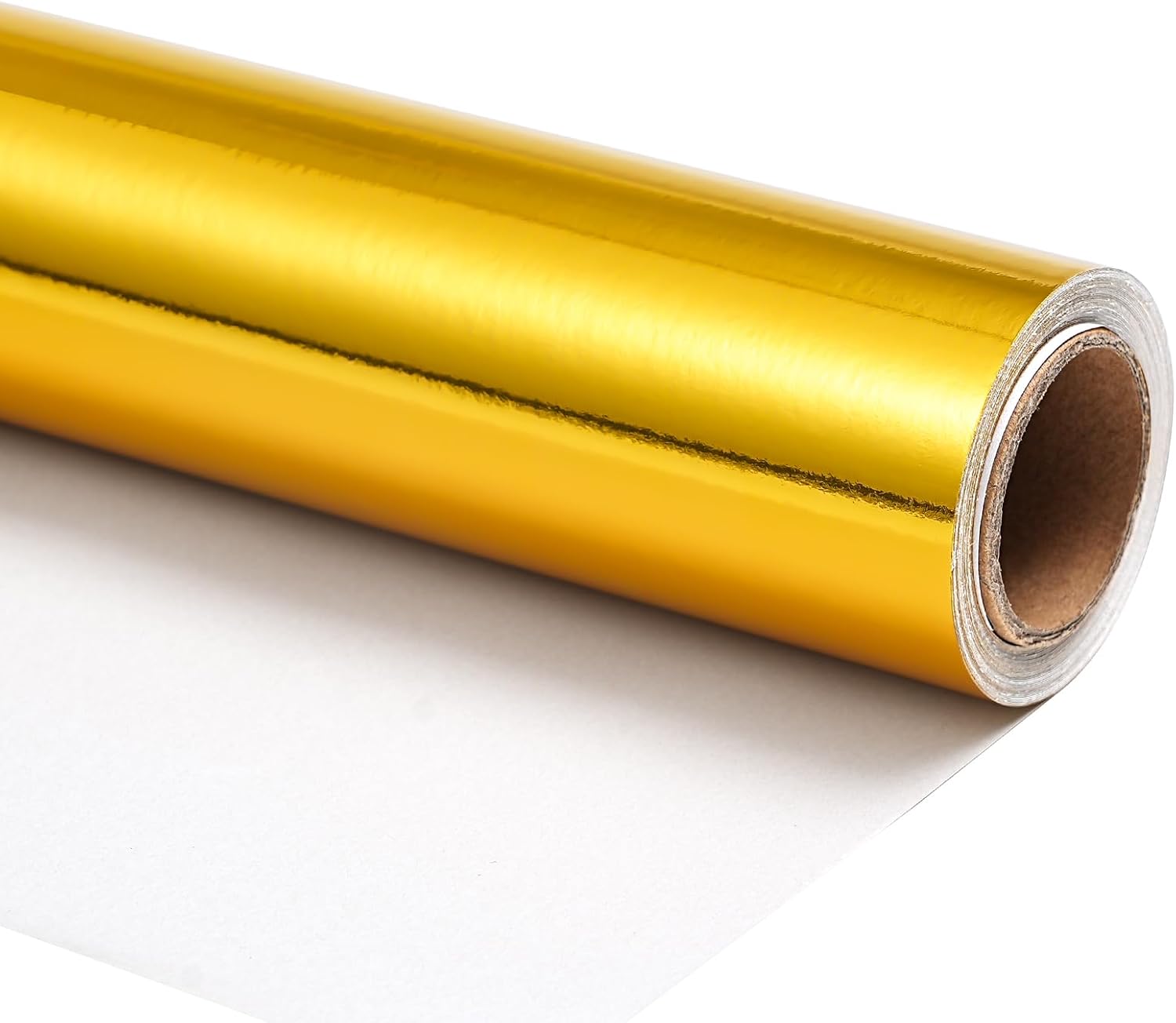 Ulmasinn Gold Metallic Wrapping Paper, Solid Color Glossy
