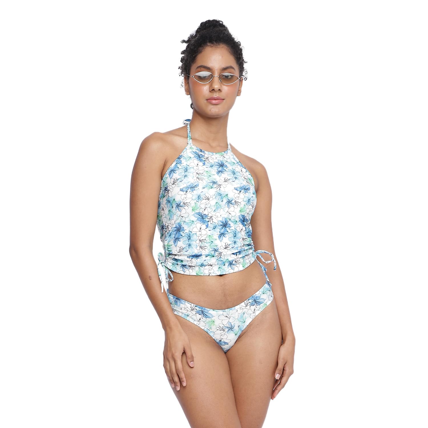 la intimo Chetlat Halter Neck Tankini Top with Panty Two Piece Tankini Set for Women Swimwear Beachwear-picture-23