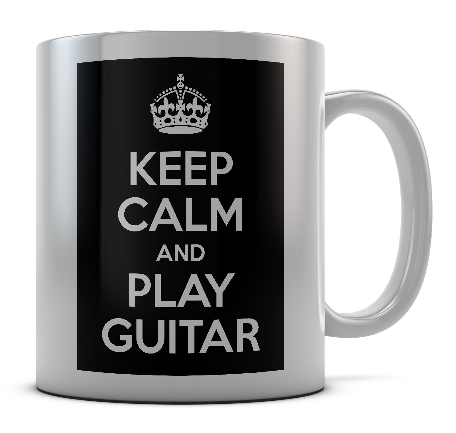 Daytripper White Printed Keep Calm And Play Guitar Novelty Mug