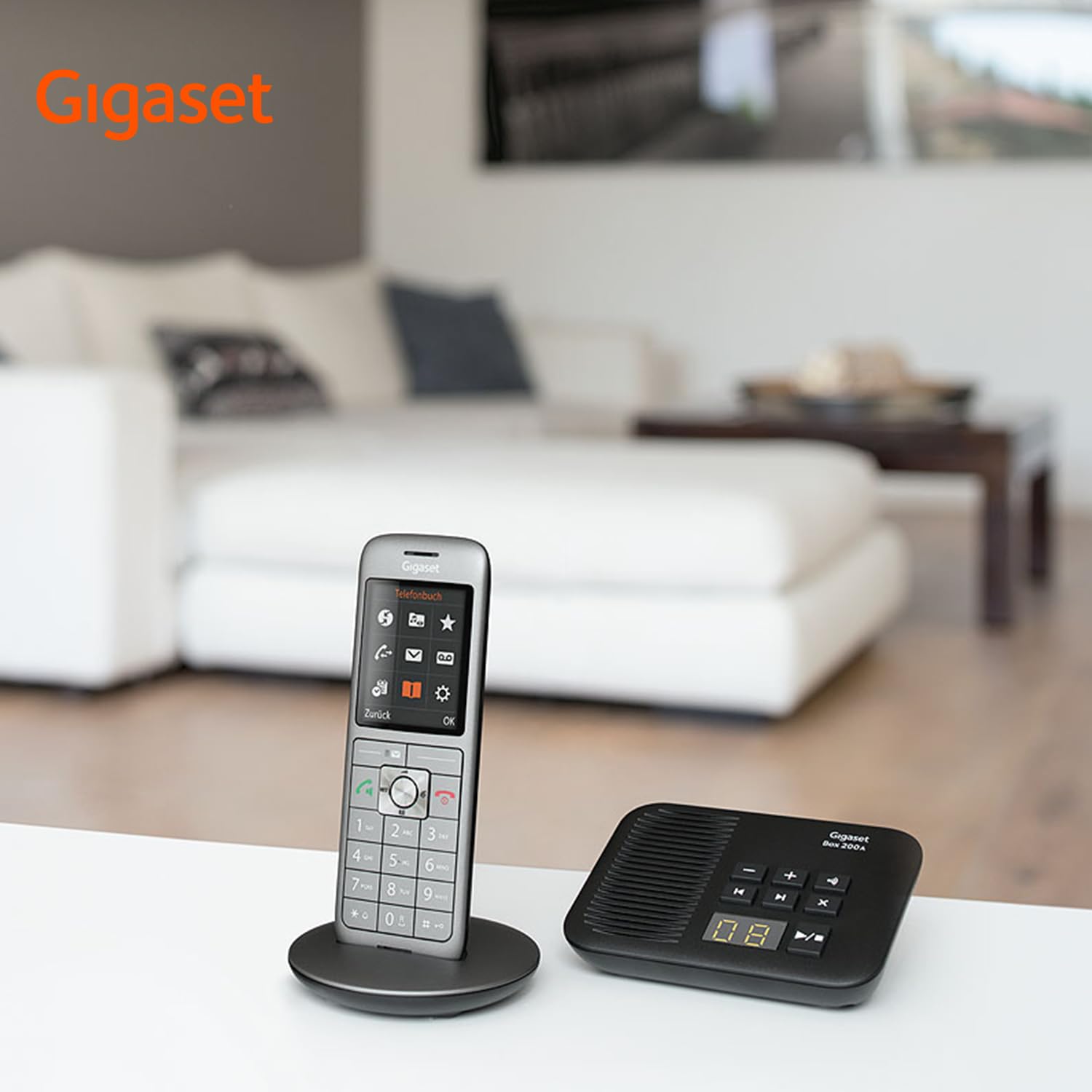Gigaset CL660A Schnurloses Dect-Telefon mit Anrufbeantworter und großem TFT-Farbdisplay, Metall Anthrazit, Box 200 [Deutsche Version]