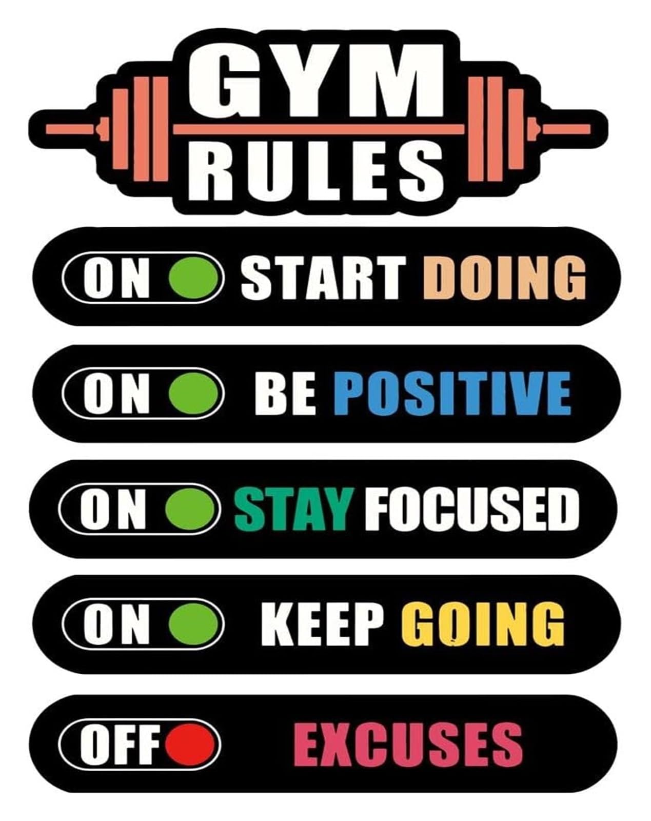 NWPNLXEA Iron Rules Metal Tin Sign Lift Heavy Motivation Wall-Art Man Cave Basement Shed 8 X 12 inch
