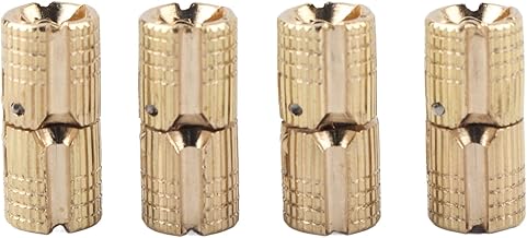 4個入り ドアヒンジ 隠れ蝶番 8mm バレルヒンジ 円柱形 真鍮製 180°開き角 ギフトボックス/キャビネットなど大活躍