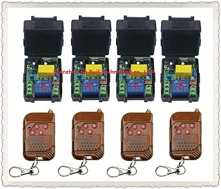 AC220V 1CH Radio Controller RF Wireless Relay Remote Control Switch Four Transmitter + Four Receiver -JRL220V-51