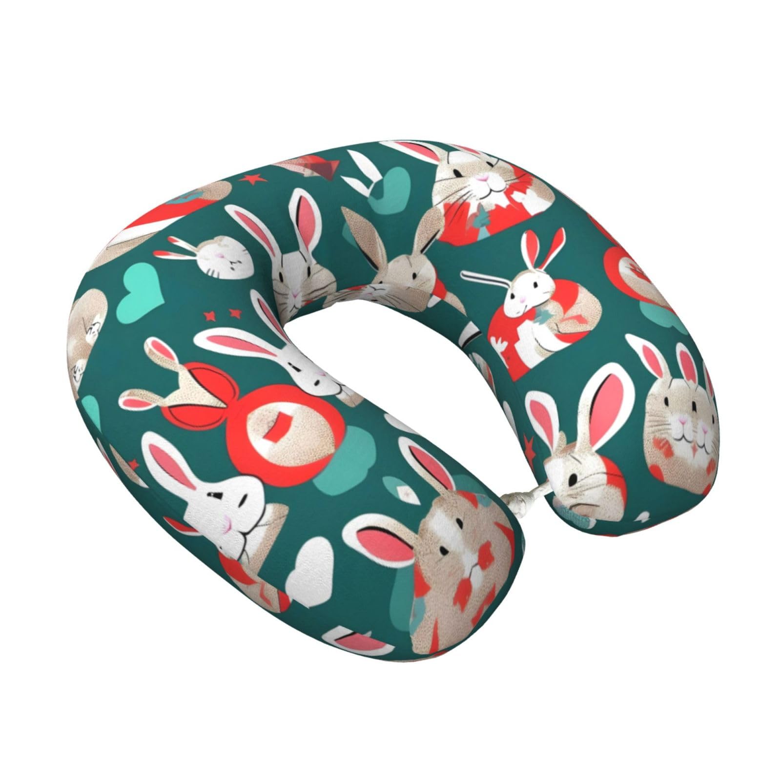 Amazon.com: HTTUP Bunny Rabbits Print Travel Neck Pillow Memory 