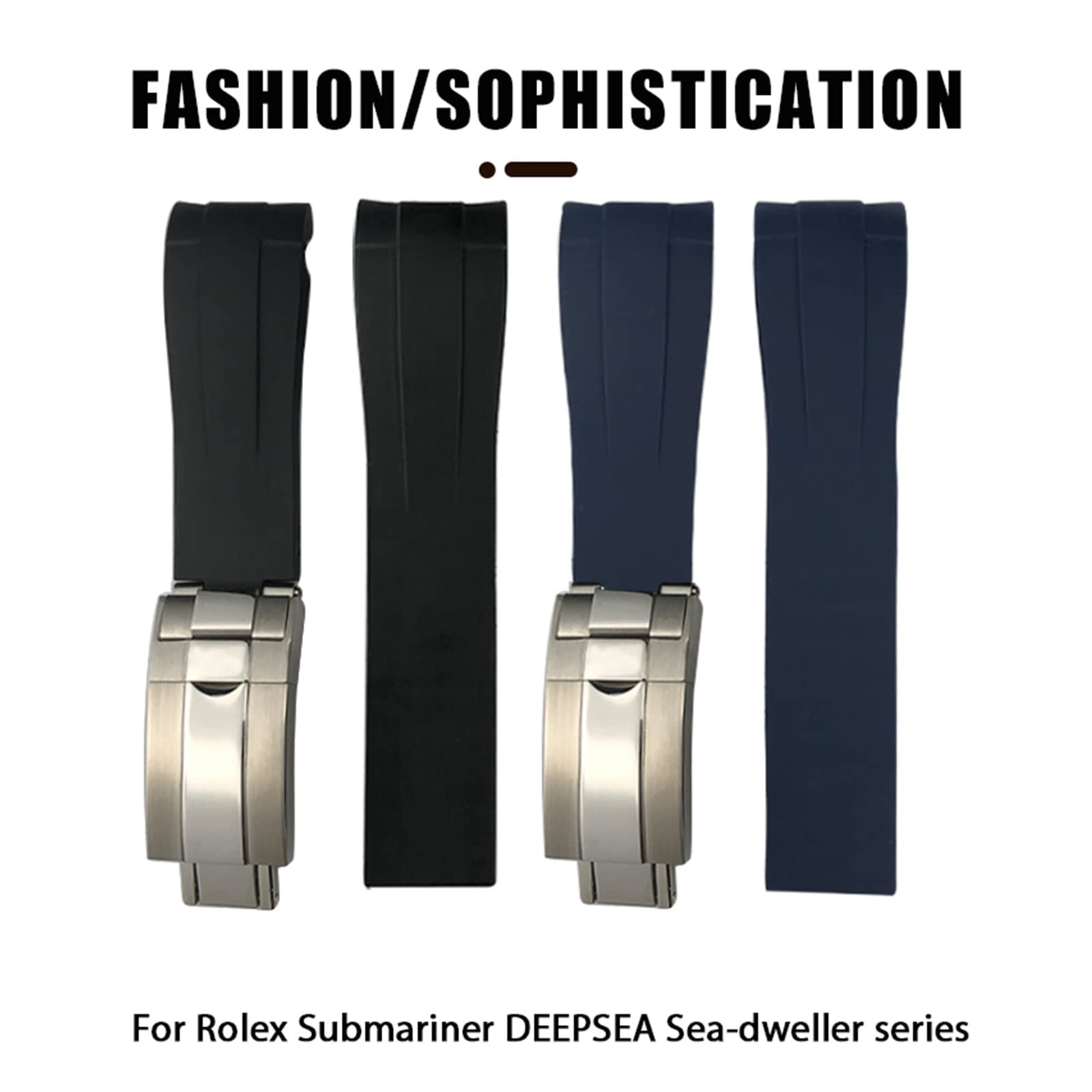 CZKE 21 mm 22 mm czarny czerwony niebieski gumowy pasek do zegarka Rolex DEEPSEA Sea-Dweller Submariner 41 mm wodoodporny silikonowy pasek do zegarka