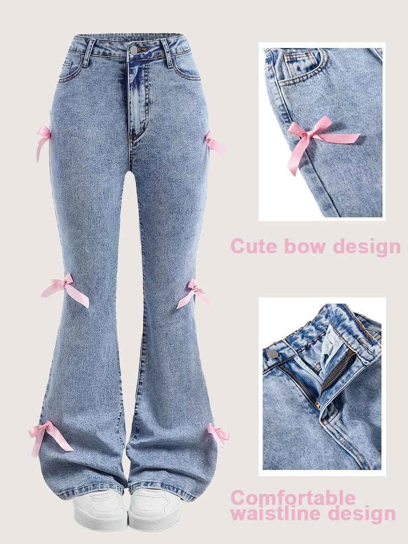 Girls Bootcut Jeans Soft Stretch Denim Flare Pants for Girls 7–14 High Waist Comfy Everyday School Wear - Image 6