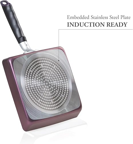 Vista 19 de TECHEF – Molde para tortilla de huevo japonesa, Tamagoyaki con revestimiento de teflón seguro, colección de colores, revestimiento antiadherente