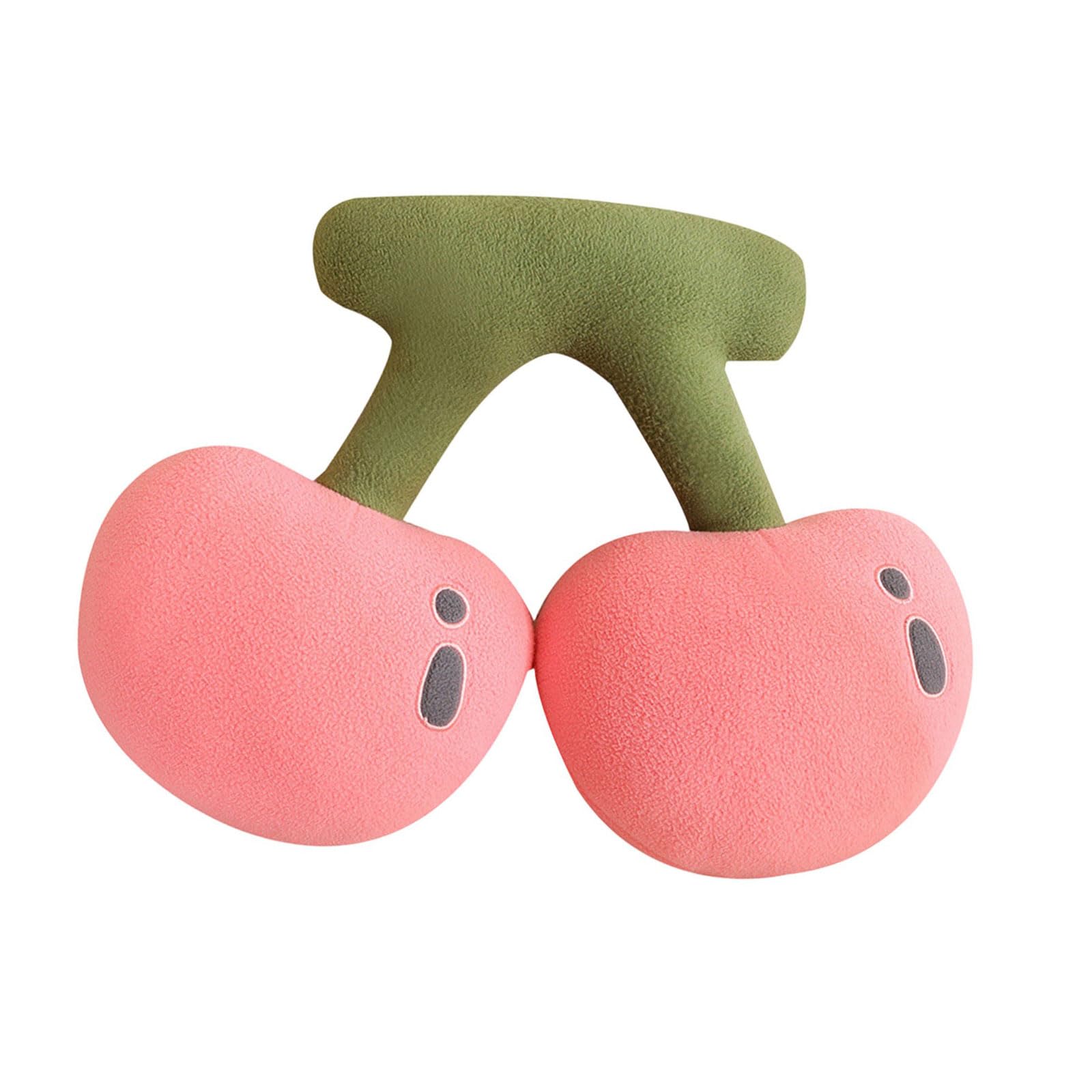 YROHGKPN Lovely Fruit Shape Plush Throw Pillow Wool Blend Sofa Cushion Home Decoration Accent Pieces Cherrys Shape Pillow