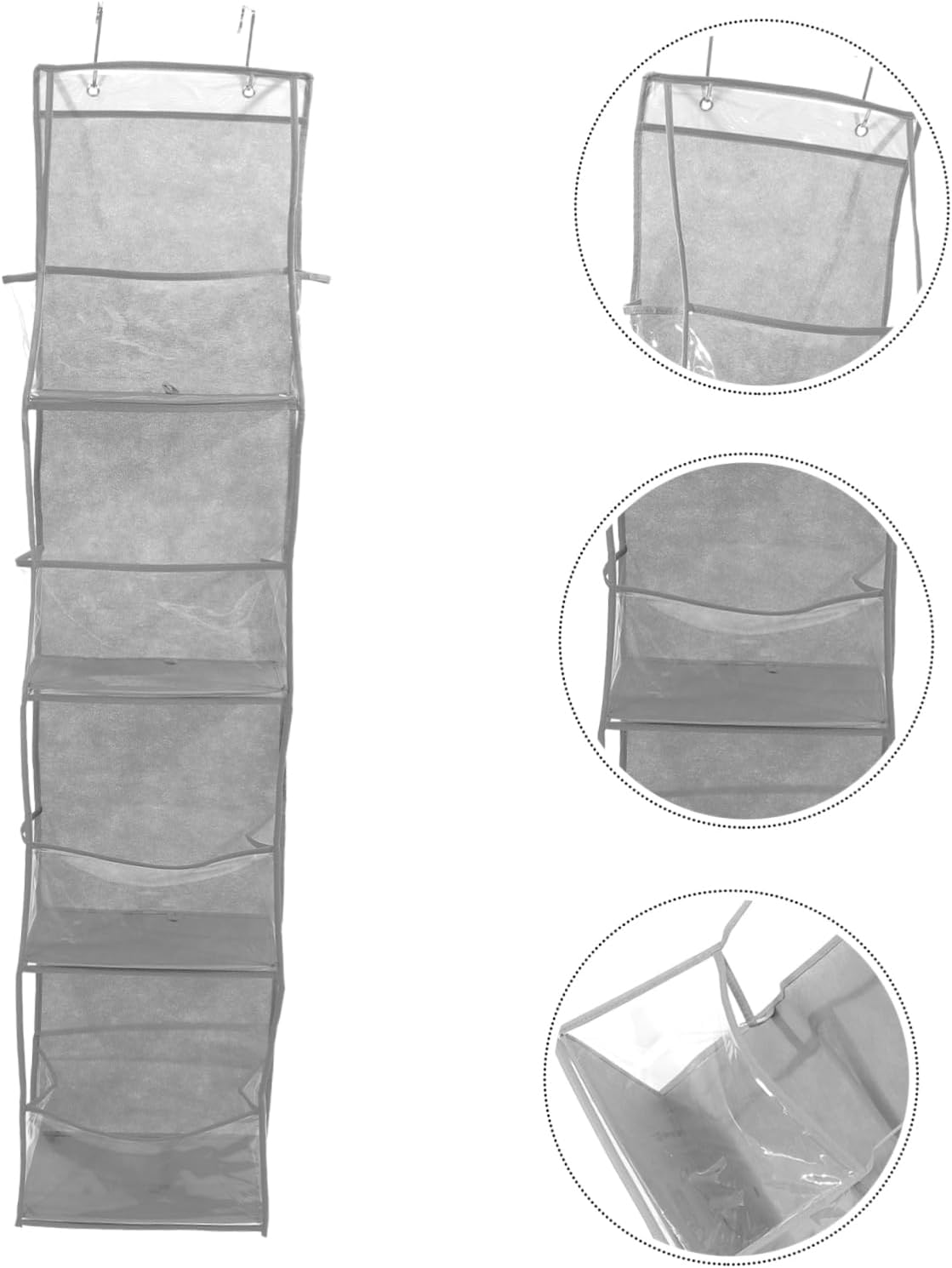Door Hanging Storage Bag with Four Layers for Closet