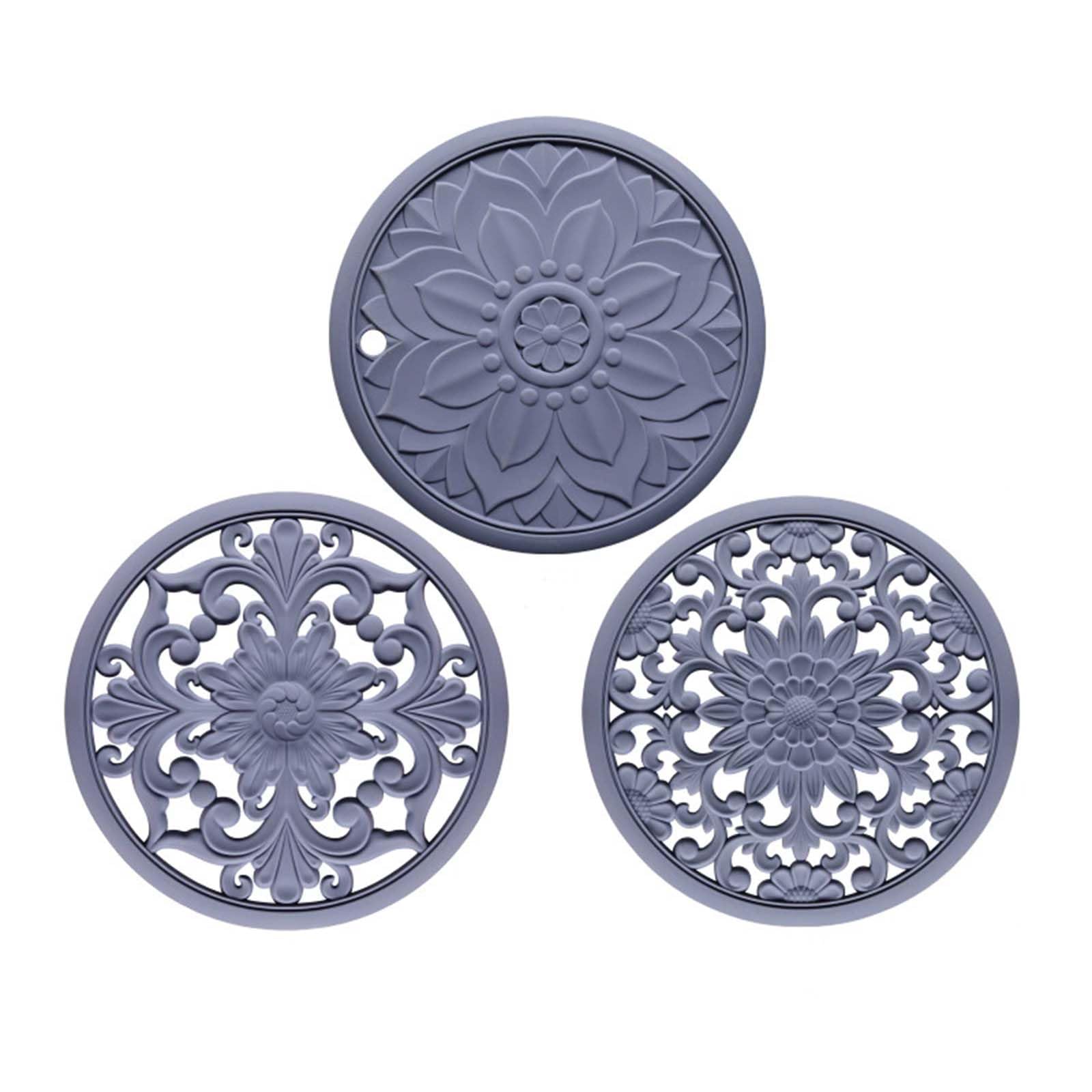 ASCFTWRA Silicone Trivet Mats for Hot Dishes Pots and Pans,