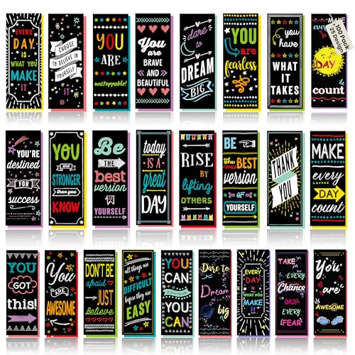 Iconikal 100-Count Inspirational Motivational Gratitude Appreciation Kindness & Encouragement Sayings Bookmarks