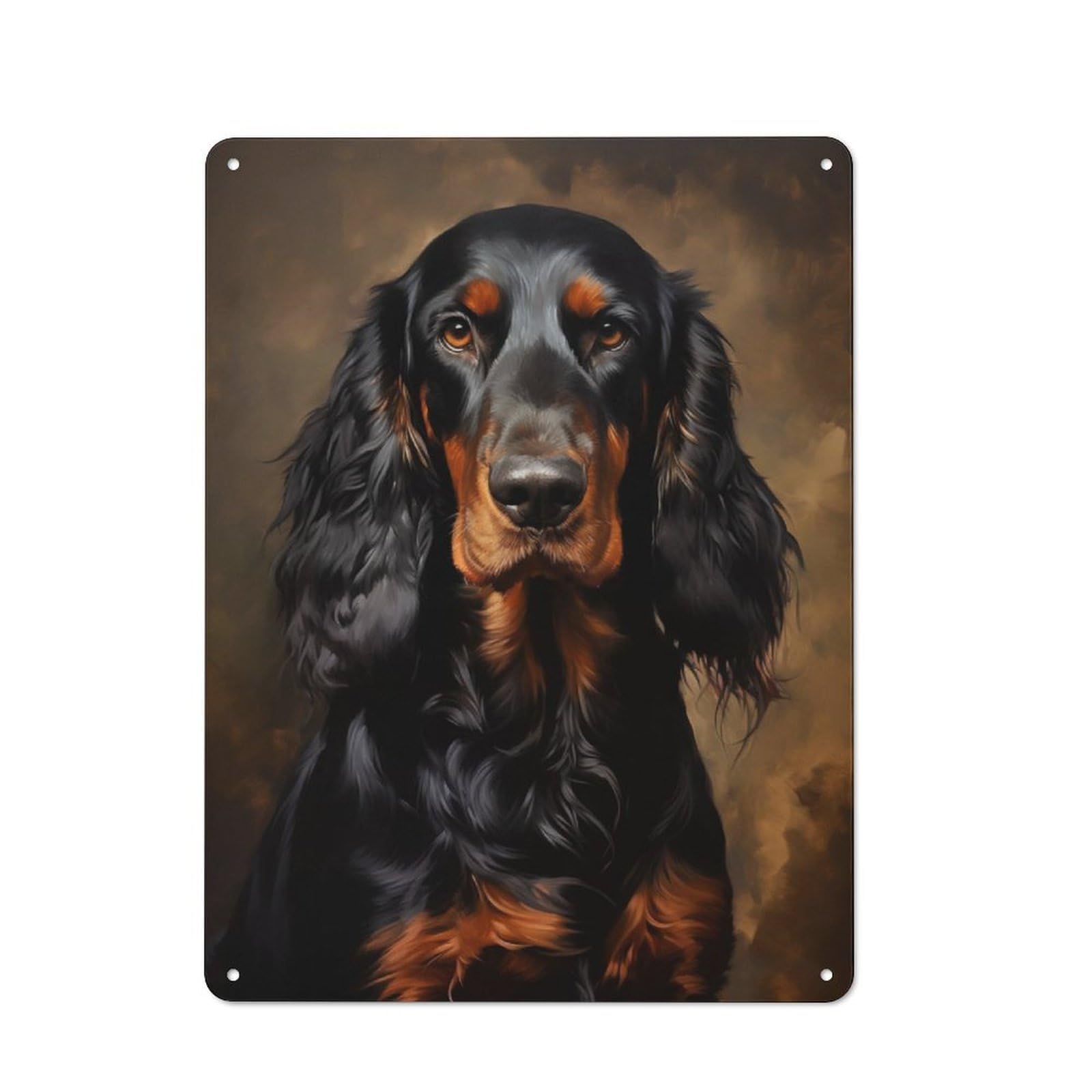 Junmoney Stunning Cocker Spaniel Portrait Metal Sign 40X30cm With For Home Bar Wall, Rustic Decor, For Vintage Wall Decor Fans, For Themed Room Decoration