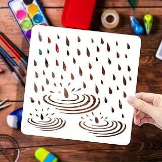Beautiful Raindrop Circle Wall Stencils Template Reusable Spray PaintStencils for Craft Painting On Wood Craft Canvas Walls Wood Furniture Decorations DIY Scrapbooking