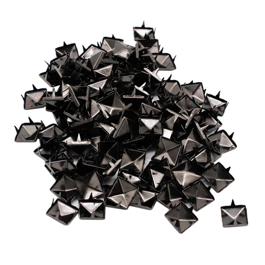 BNF® 100 Sets Pyramid Square Rivet Stud Nailhead for Belts Leathercraft Black|Crafts | Leathercrafts |Studs, Rivets & Tacks|100 Sets Square Studs Rivets-image-37