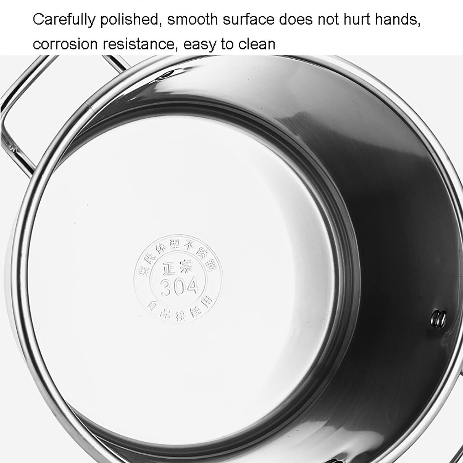 Genérico Olla Grande y Profunda de Acero Inoxidable para inducción (50 x 50 cm), Resistente, Ideal para sopas, guisos y hervidos, Esencial para la Cocina Profesional, un Solo Color.
