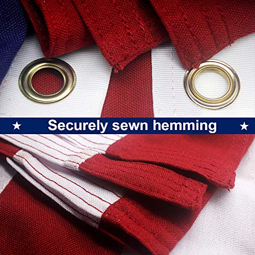 Vsvo American Flag 3X5 Ft – Heavy Duty 300Gsm Tough Spun Polyester Embroidered Us Flag For Outdoor/Outside. Sewn Stripes - Brass Grommets Usa Flags #TOP4