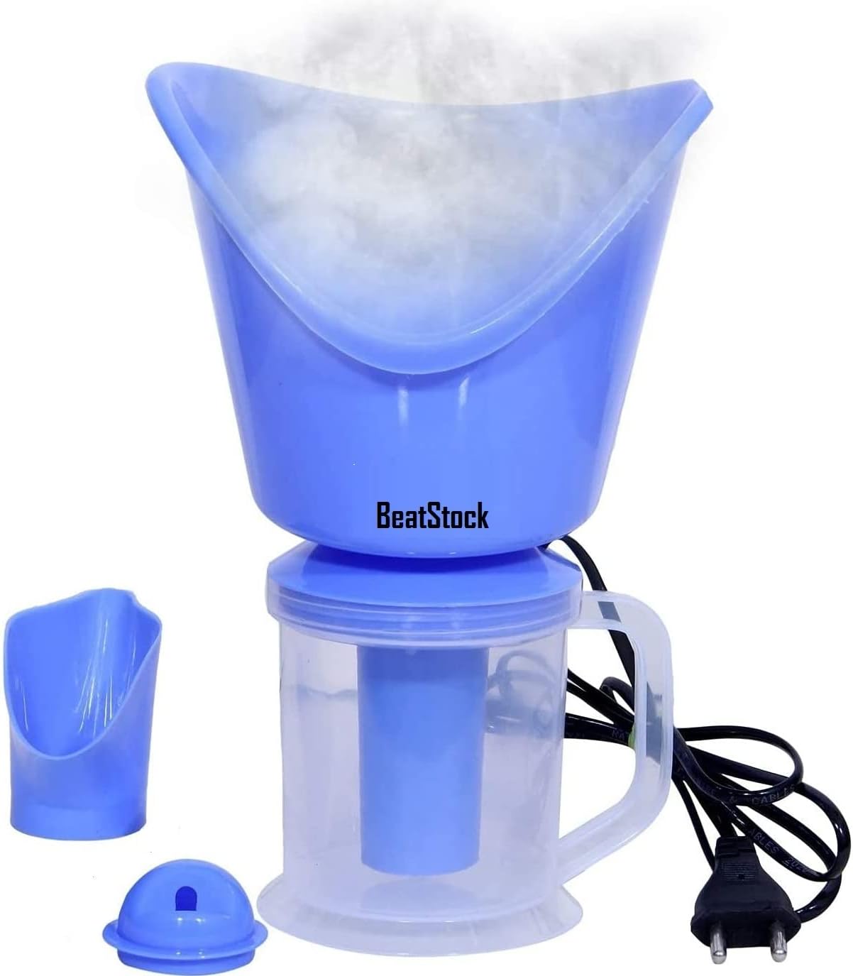 Vaporizer with 3 Attachments Facial Sauna Steamer, Nose Steamer, Cough Steamer, Nozzle Inhaler, Nose Vaporiser, steamer, vaporizer (Blue)