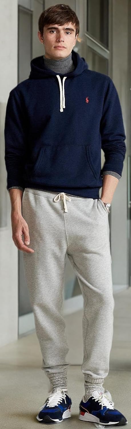 POLO RALPH LAUREN Mens Cabin Fleece Hoodied Sweatshirt (M, Navy) - Image 6