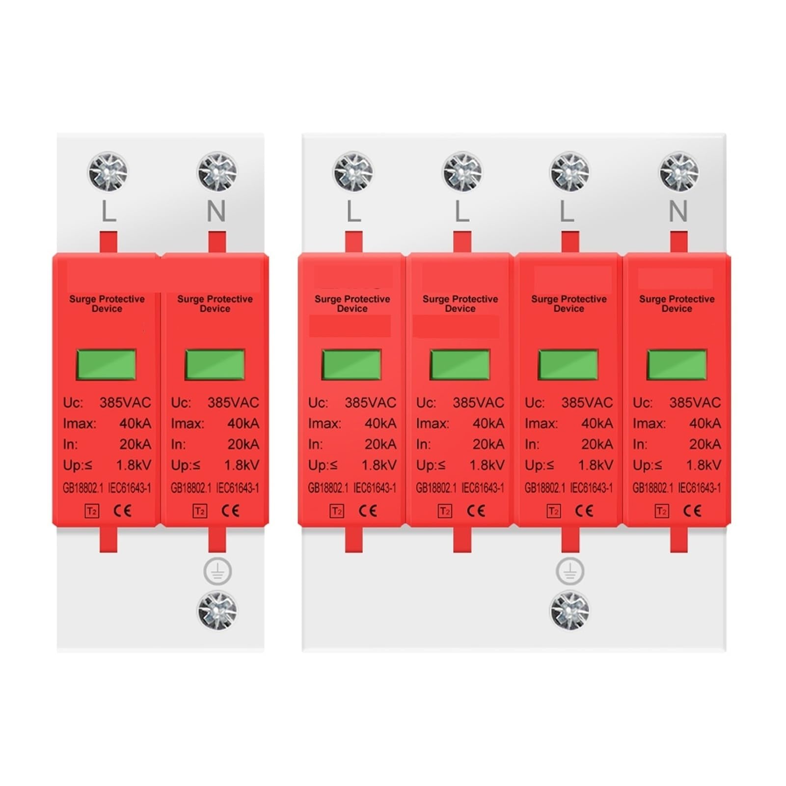Parasurtenseur AC 4P 385V 40kA pour protection électrique de maison - 6