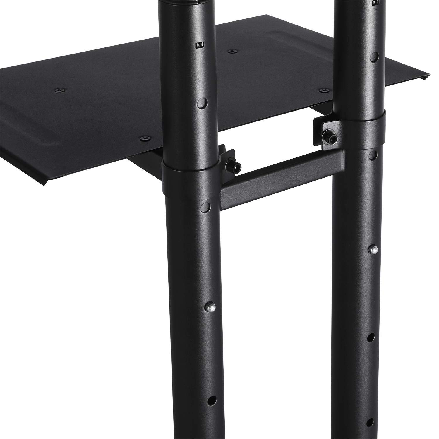 Yaheetech Supporto Staffa per TV Plasma da 30 a 60 Pollici | Carrello Porta TV con Ruote a Terra Ripiano per Monitor LCD LED VESA da 200x200 mm a 600x400 mm Altezza e Angolo Regolabile