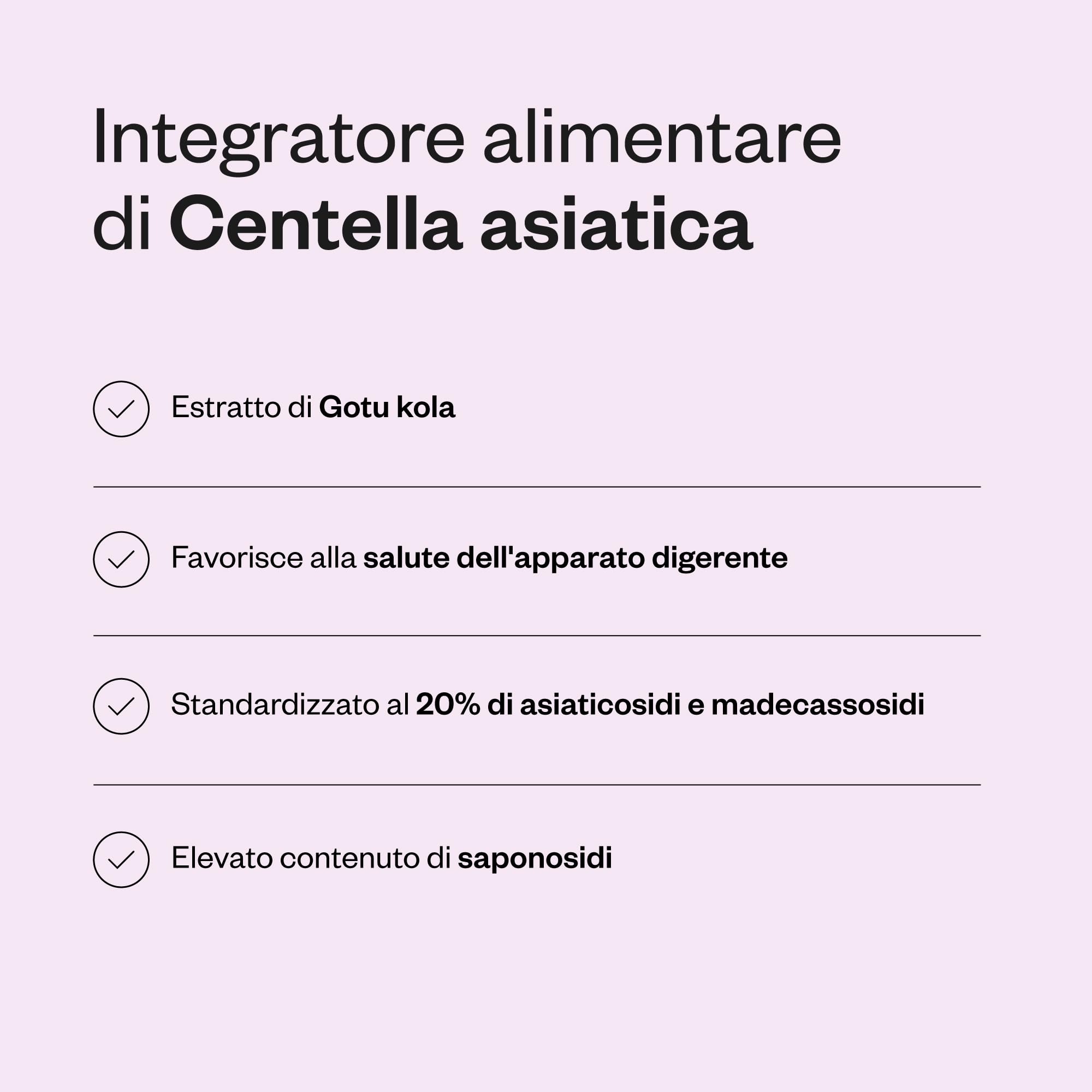 Centella Asiatica - Erba della tigre - Supporta il benessere mentale e riduce lo stress - Contribuisce al corretto funzionamento del sistema immunitario - Vegano - Senza glutine - Supersmart
