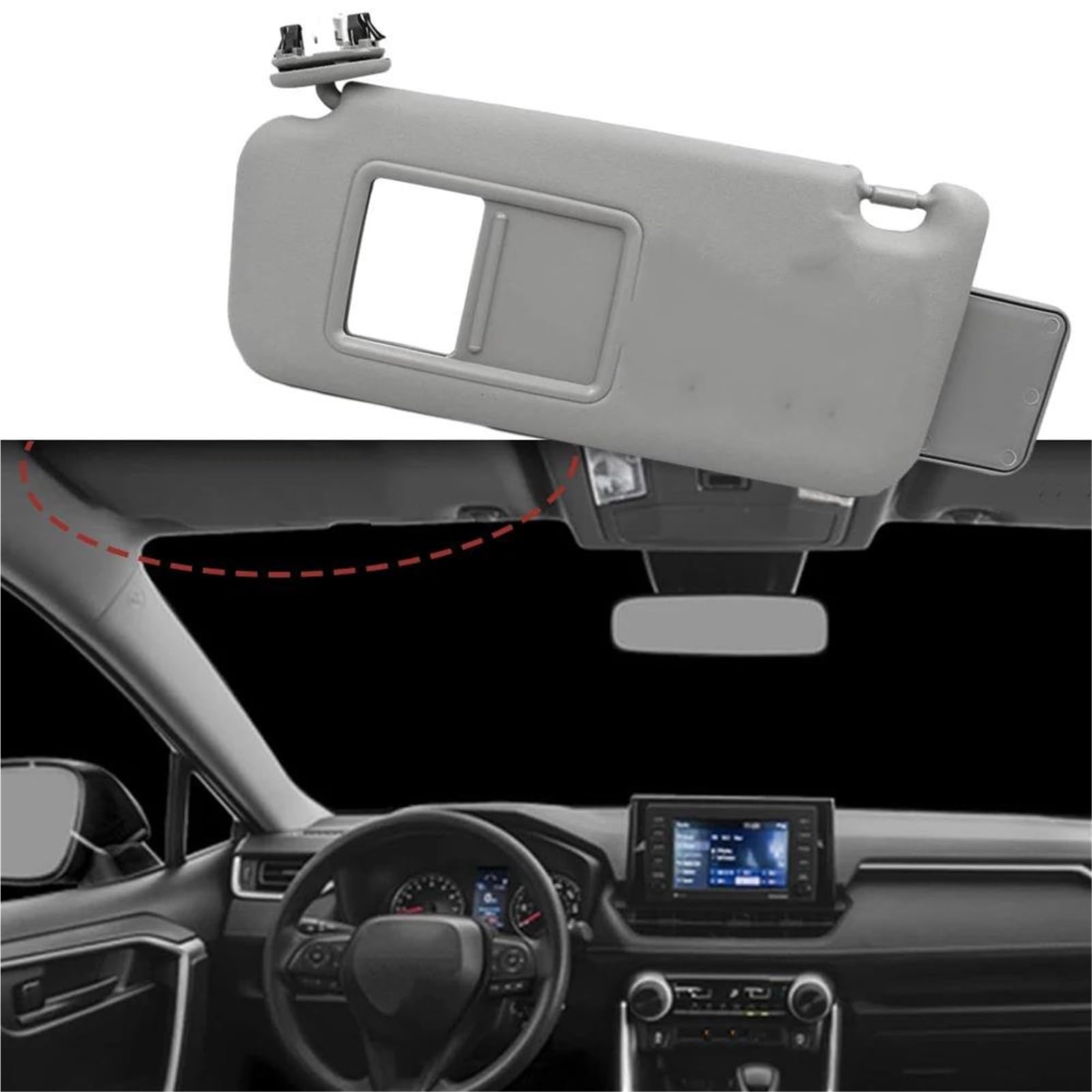 Parasol Coche para RAV4 2006 2007 2008 2009 2010 2011 2012 2013 2014-2018 Reemplazo Panel Frontal(Titanium Left 13-18)