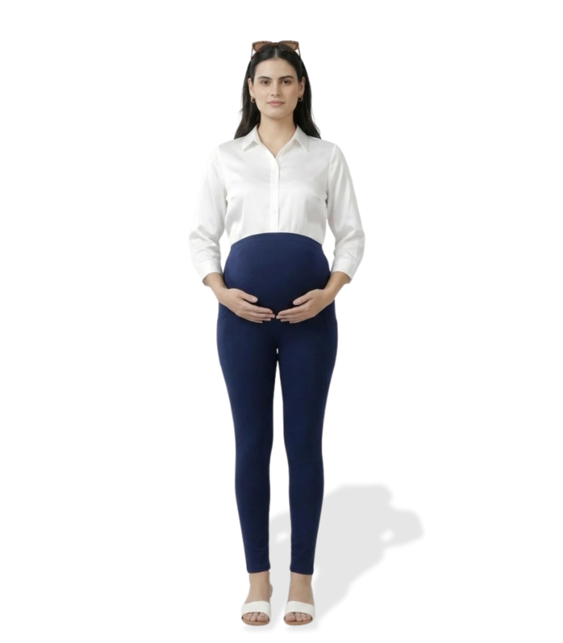 adore-a-boo Black Over Belly Maternity Leggings with Pocket – Soft Stretch-picture-14