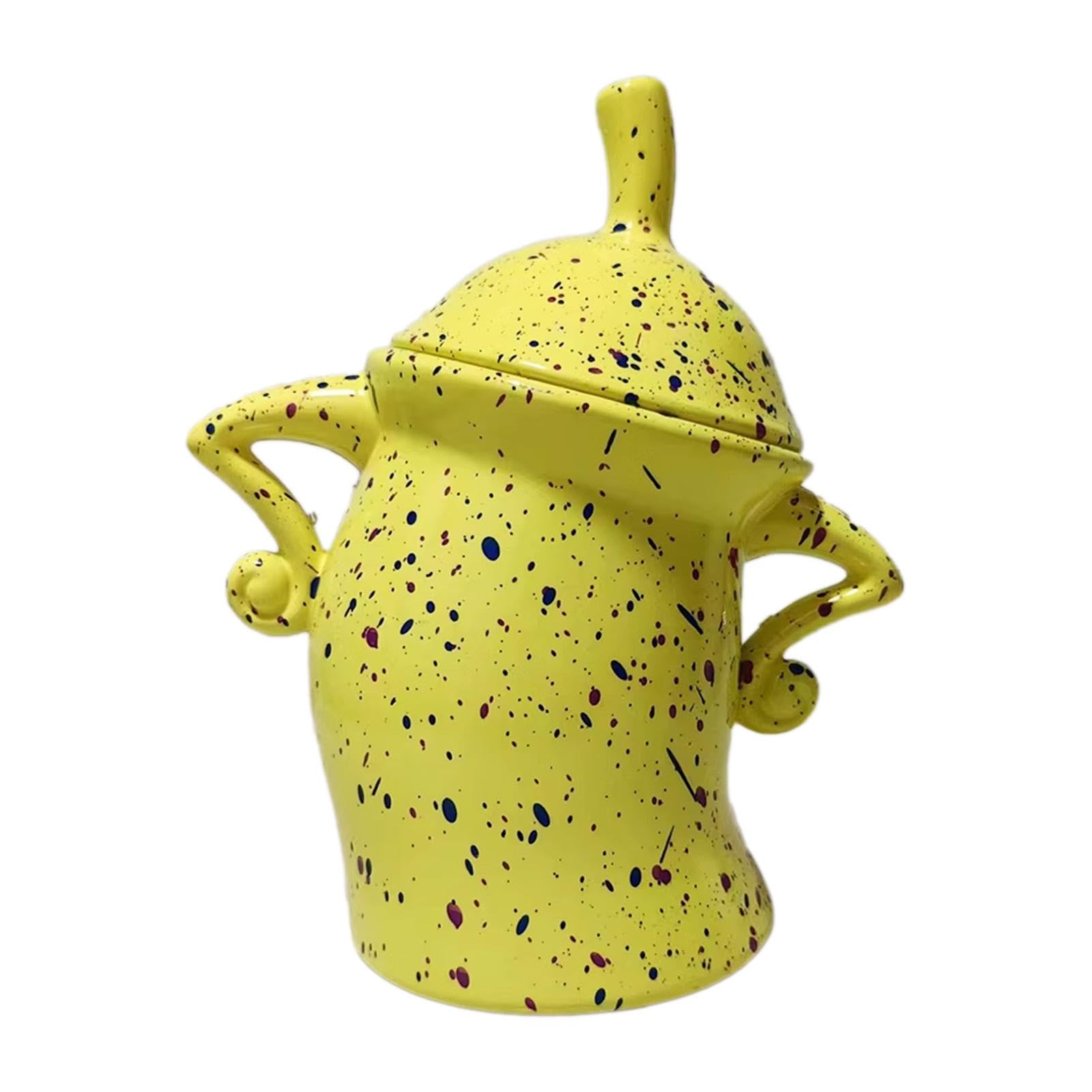 Canister with,L arge Ceramics Jar with Lid -Tea, Coffee, Sugar, Canister Food Jars Sassy Storage Canisters Fun Sassy Food Jars for Kitchen Storage, Kitchen Storage Canisters