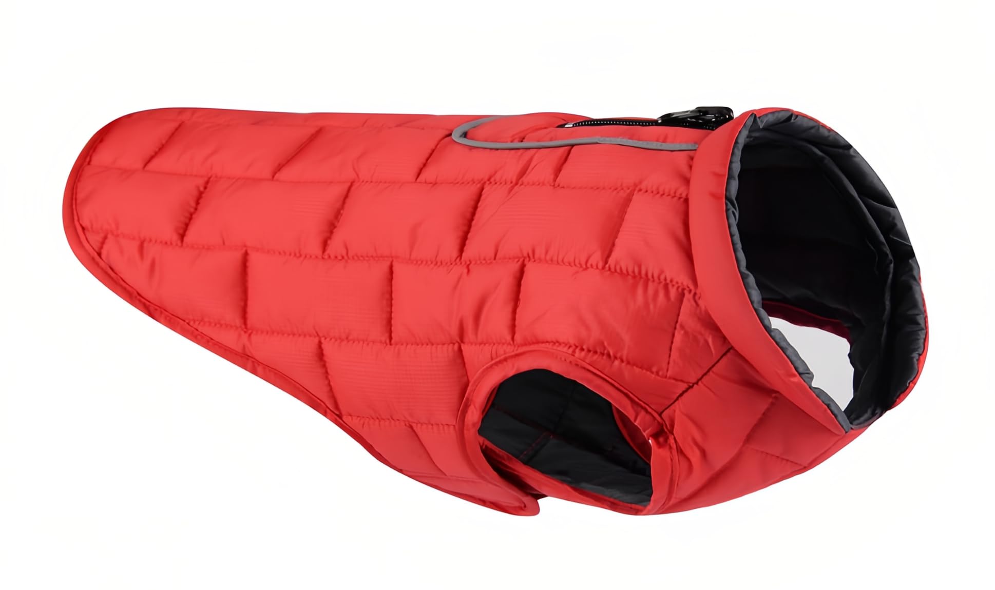 VEDEM Reversible Dog Cold Weather Coat Pet Quilted Puffer Vest Jacket Winter Clothes for Small Medium Large Dogs (Red/Black, Medium)