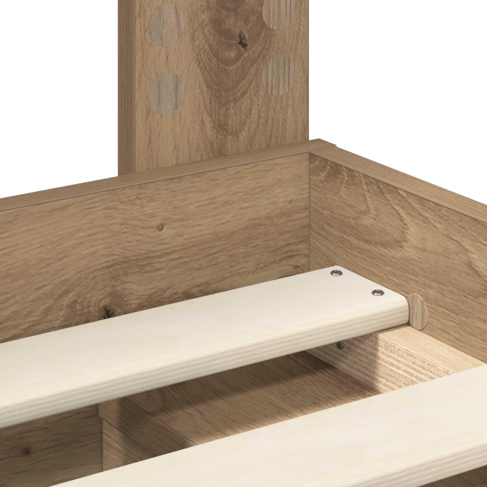 vidaXL Estructura de Cama con cabecera Roble Artisan 150 x 200 cm