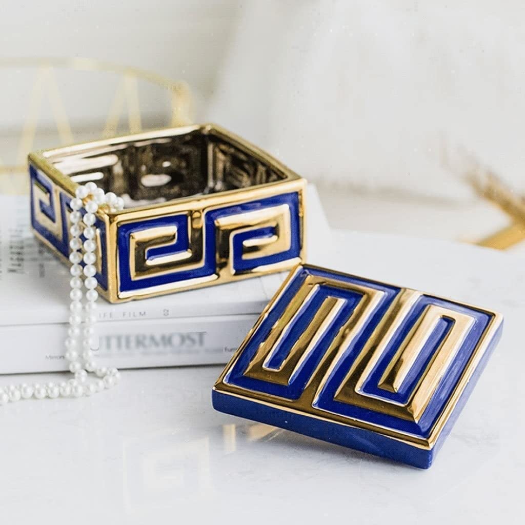 Organizer na Biżuterię Ceramiczne Pudełko Na Pamiątki Podróżne Pozłacane Etui Biżuterię Organizer Pierścionek Naszyjnik Bransoletka Etui do Przechowywania