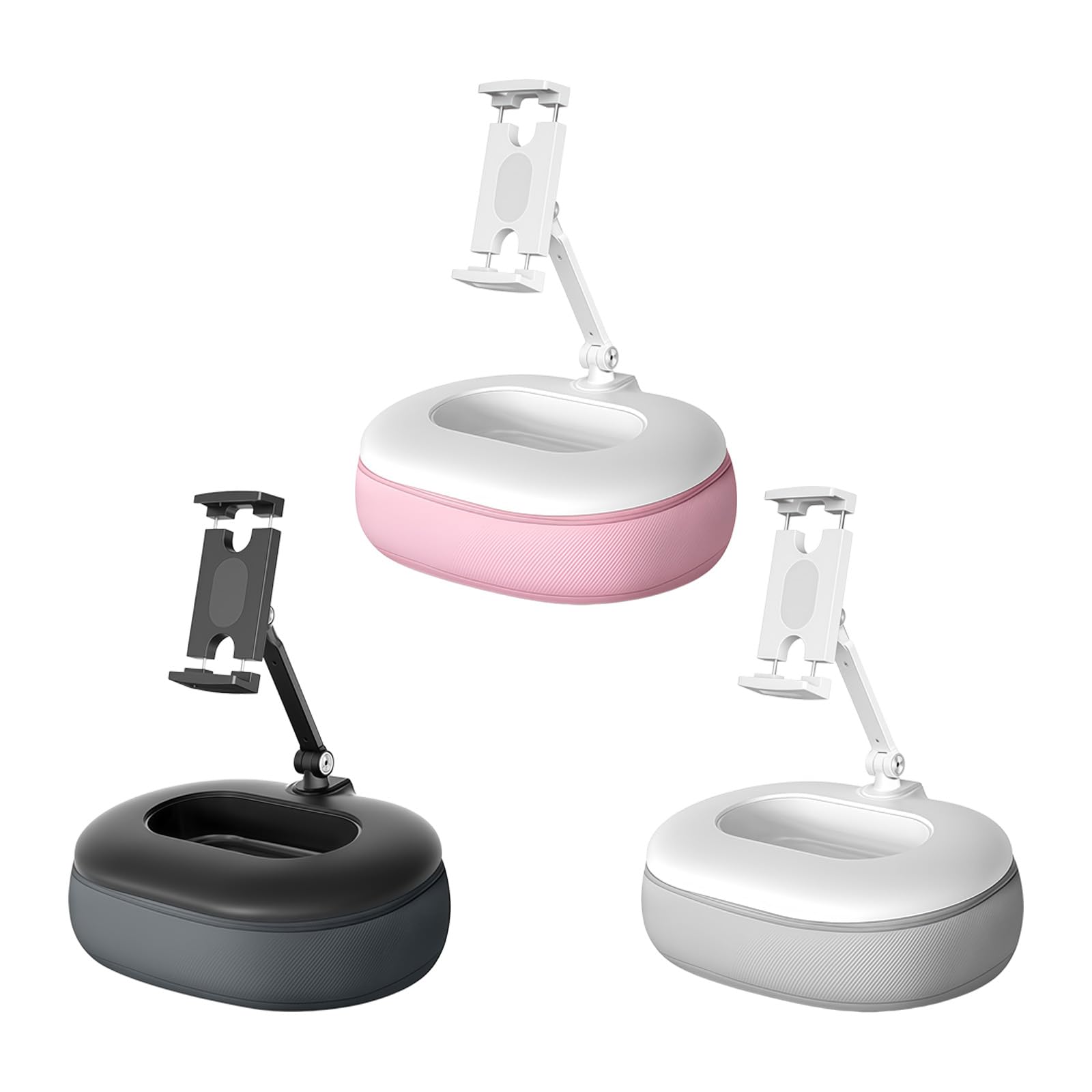 Soporte Plegable para teléfono con Brazos Ajustables y Cuenco para Aperitivos Desmontable para Cama, sofá o Ver películas Aire, Soporte Ajustable para tabletas