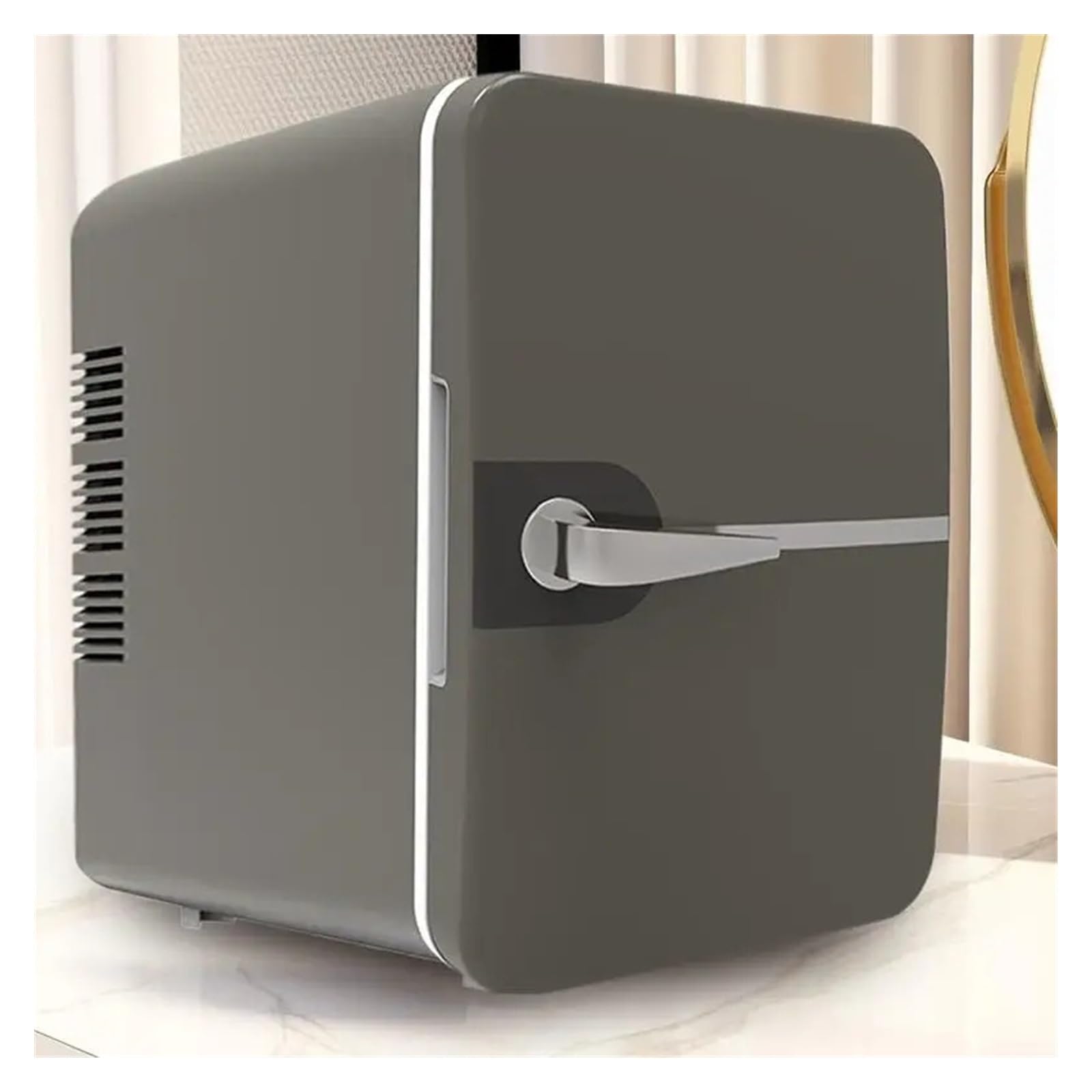 Refrigerador portátil for Coche de 6 litros con asa for el hogar, Ideal for el Cuidado de la Piel, Maquillaje, Bebidas y Almacenamiento de Alimentos Frescos.(White EU)