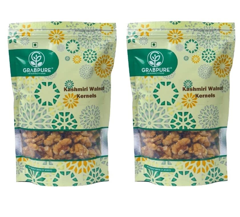 GRABPURE Kashmiri Walnut Without Shell Akhrot Giri Walnut Kernels Rich in Protein | 200g Each (Pack of 2) (B0BRKXLRN1) Amazon Price History, Amazon Price Tracker