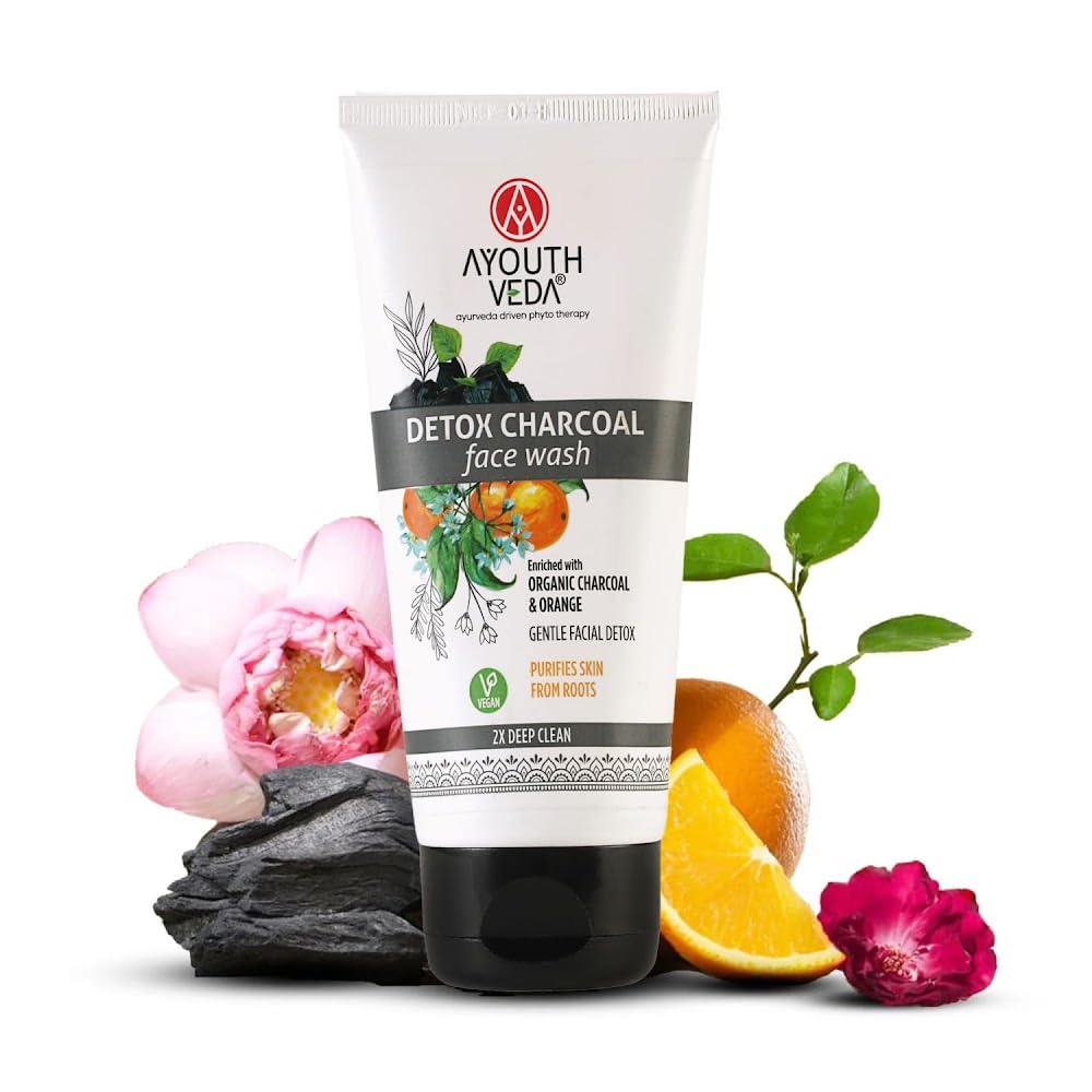 AYOUTHVEDADetox Activated Charcoal Face Wash - Deep Cleansing & Anti-Pollution, 150 ml