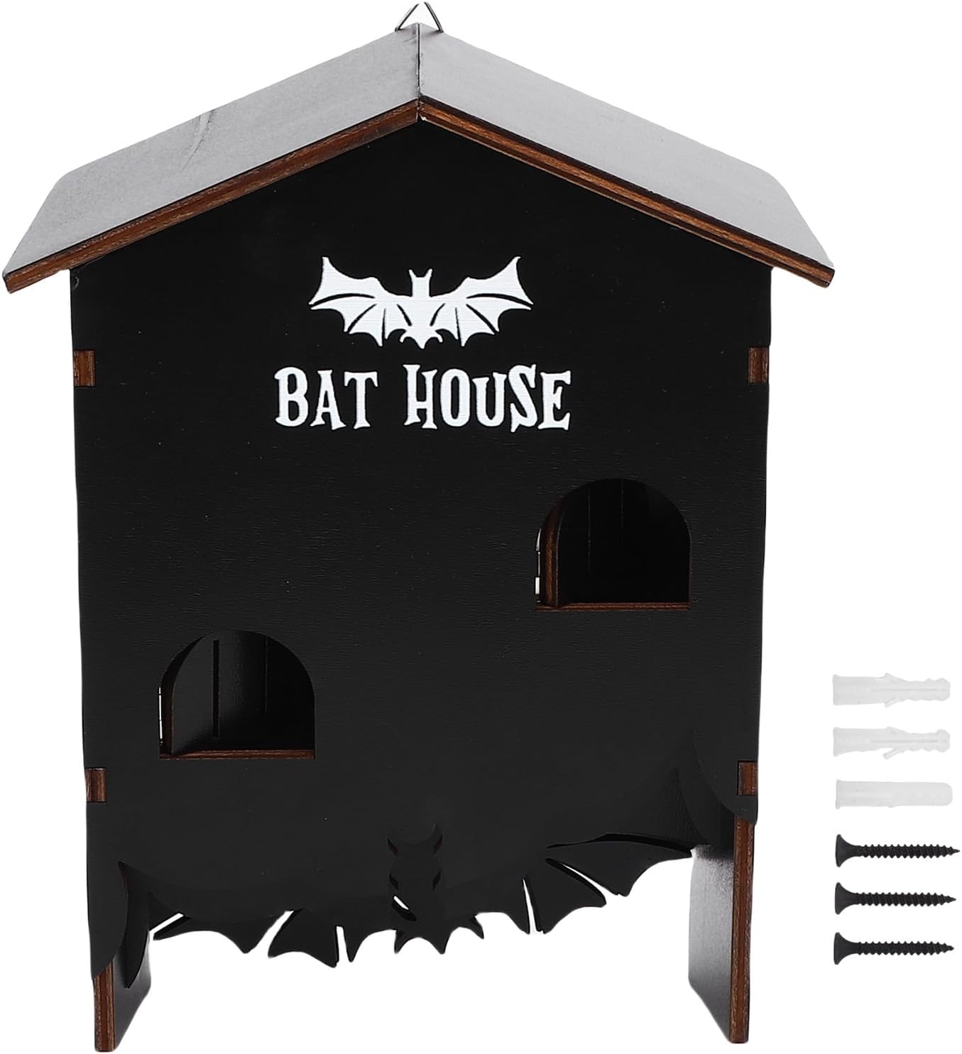 Bat House Wooden Bat Box Outdoor 3 Chamber Weatherproof Shelter for Garden Backyard Patio Premium Boxwood 25x10.5x17.8cm