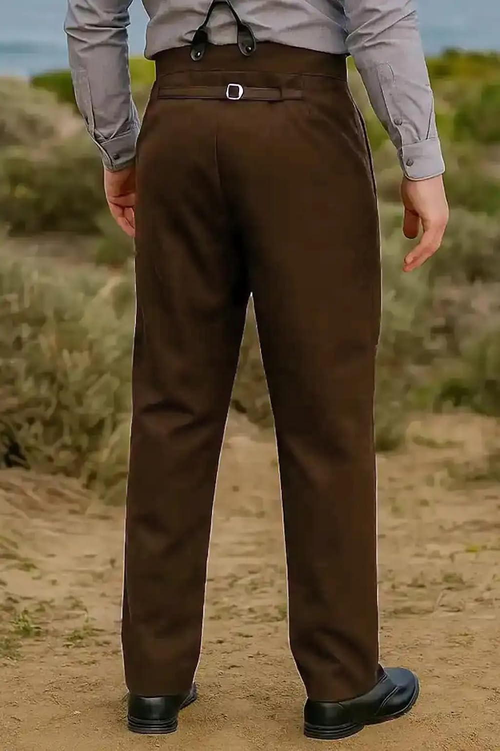 ThePirateDressing Steampunk Victorian Cosplay Costume Architect Men's Pants Trousers - Image 3