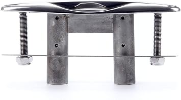 Amarine Made Pair of Boat Marine Stainless Steel 316 Pull up Cleat Flush Mount Cleat Lift