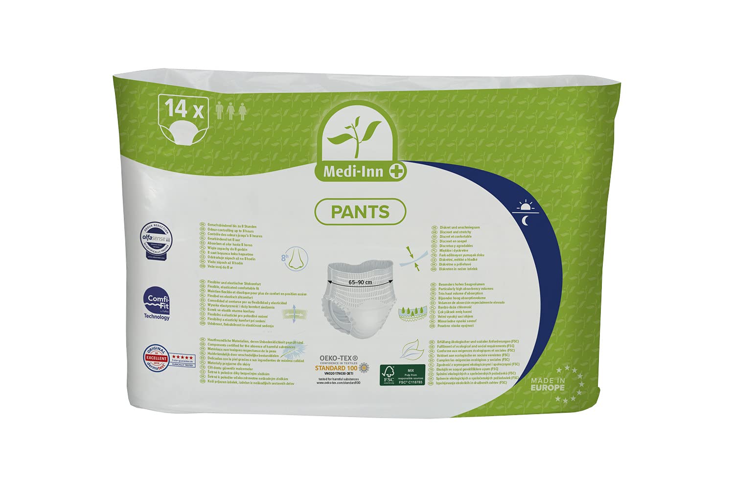 Medi-Inn Inkontinenz-Pants SUPER, diskreter Schutz & hohe Saugstärke, mit elastischem Bund, Vorteilspack: 4 x 14 = 56 Stück (Größe S)
