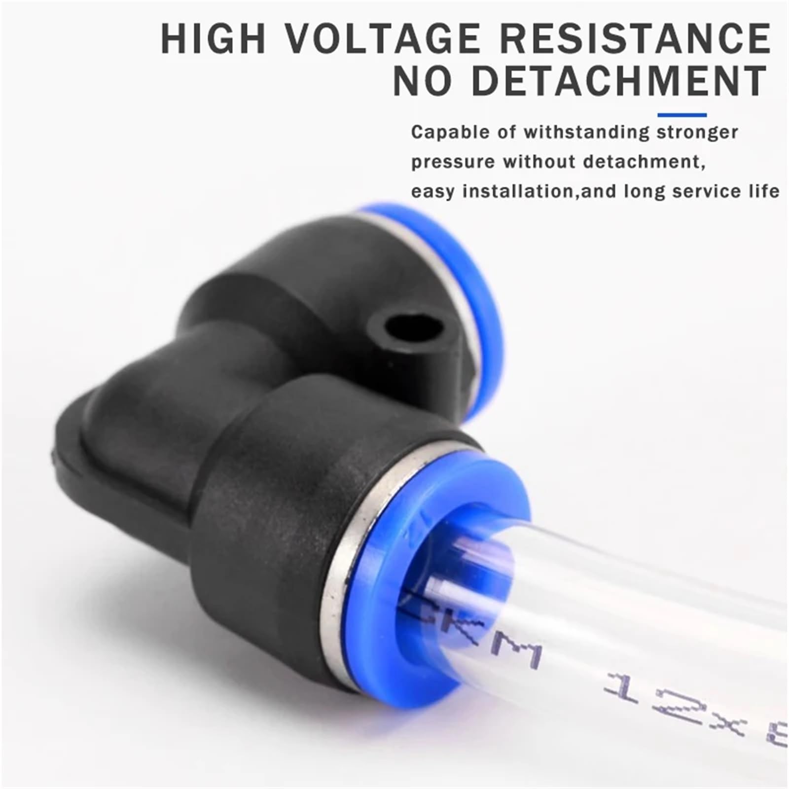 20 piezas de accesorios neumáticos PV 4 6 8 10 12 mm OD L tipo tubo de velocidad de flujo de plástico codo de grado rápido conectores de aire(PV-12)