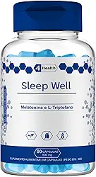 Suplemento Sleep L-triptofano & Melatonina 500mg - 60 Capsulas | 4 Health