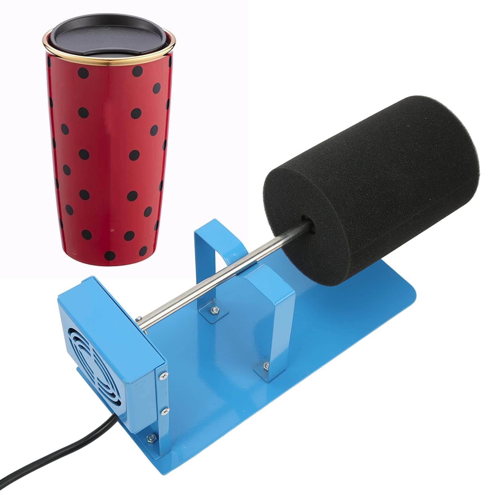 Kits Completos de Volteador de Vasos con Purpurina, Volteador de Vasos con Purpurina para Manualidades con Máquina Giratoria de Vasos de Hierro, Elimina Burbujas de Aire, Fácil